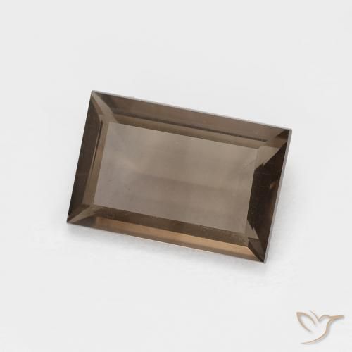 cuarzo ahumado Marrón cálido natural de 1.43 ct, Corte Baguette, VVS