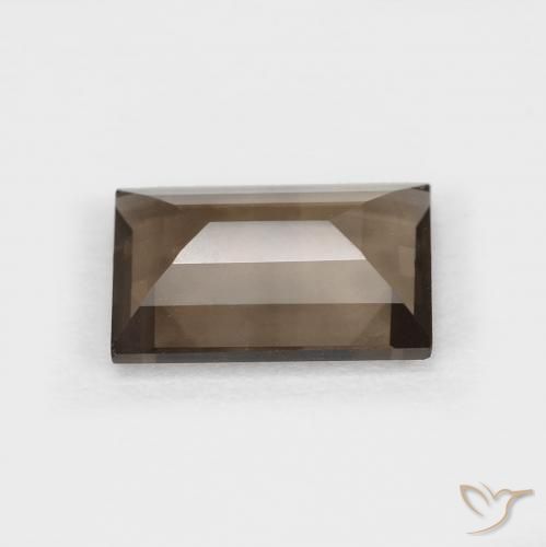 cuarzo ahumado Marrón cálido natural de 1.43 ct, Corte Baguette, VVS