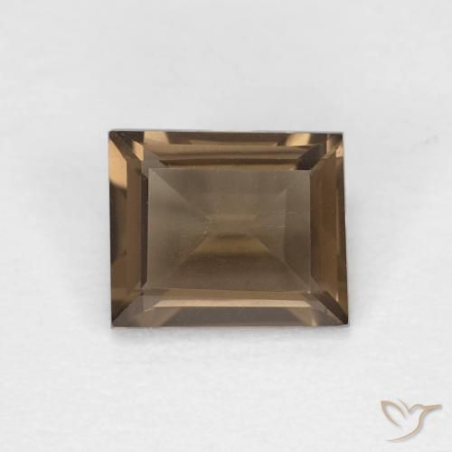 0.87ct Natural Moca claro cuarzo ahumado, Cuadrado, VVS