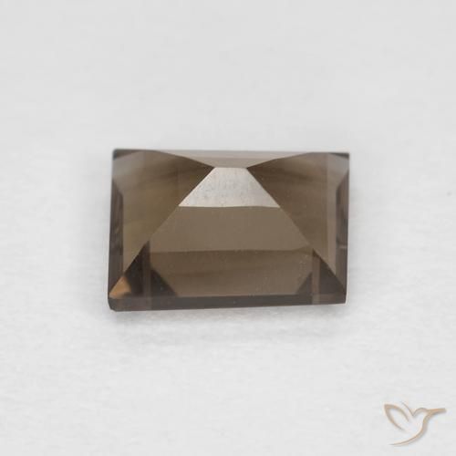 cuarzo ahumado Moca claro natural de 0.87 ct, Cuadrado, VVS