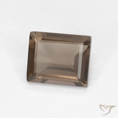 cuarzo ahumado Marrón nogal natural de 0.82 ct, Corte Baguette, VVS