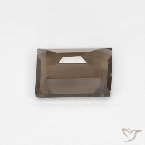 cuarzo ahumado Marrón nogal natural de 0.82 ct, Corte Baguette, VVS
