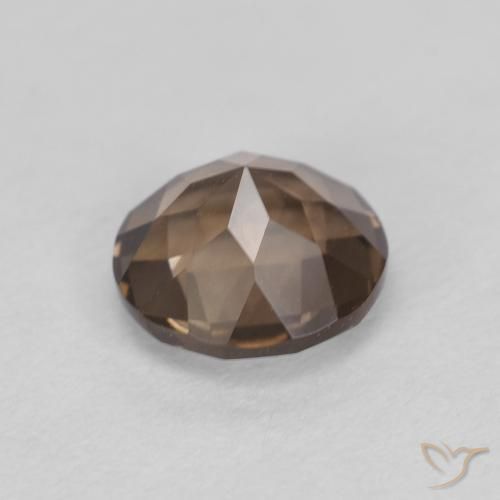 cuarzo ahumado Marrón claro natural de 1.19 ct, Redondo, VVS