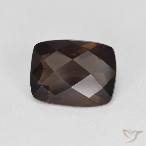 1.97ct Natural Marrón oscuro cuarzo ahumado, Forma Cojín, VS