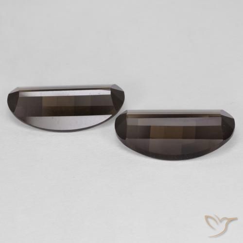 Gemas de cuarzo ahumado Marrón nogal natural de 4.94 ct, Ovalada, VVS
