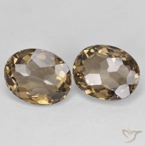 Gemas de cuarzo ahumado Marrón medio natural de 4.52 ct, Ovalada, VVS