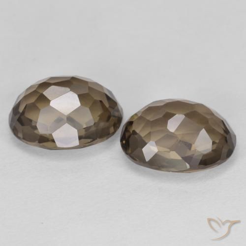 Gemas de cuarzo ahumado Marrón medio natural de 4.52 ct, Ovalada, VVS