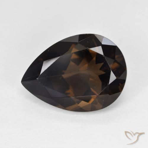 5.84ct Natural Marrón medio cuarzo ahumado, En forma de pera, VVS-VS
