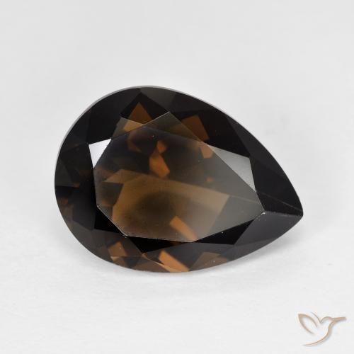 cuarzo ahumado Marrón medio natural de 5.84 ct, En forma de pera, VVS-VS
