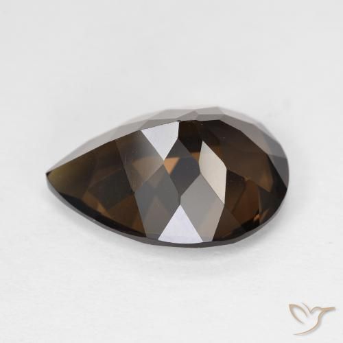 cuarzo ahumado Marrón medio natural de 5.84 ct, En forma de pera, VVS-VS