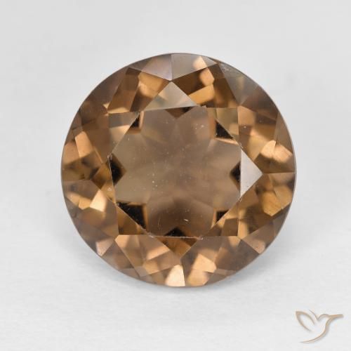 5.58ct Natural Marrón claro cuarzo ahumado, Redondo, VVS-VS