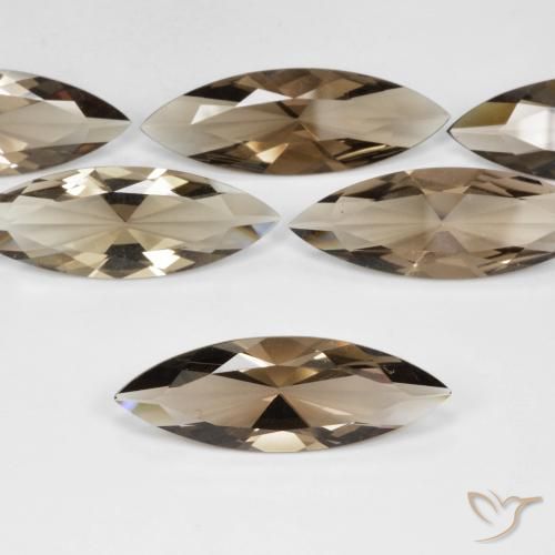6.14ct Natural Marrón medio cuarzo ahumado, Marquesa, VVS