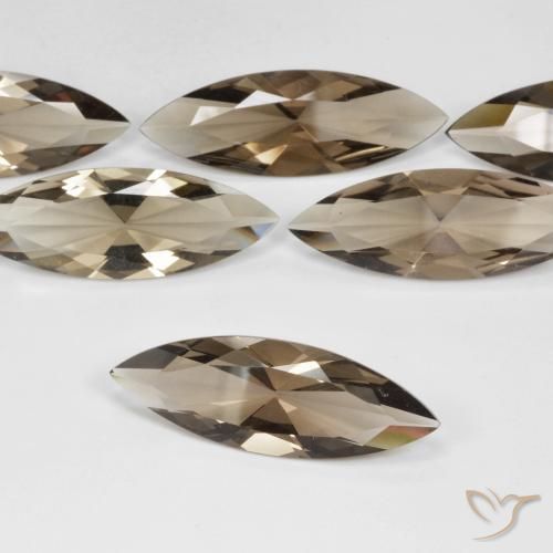 cuarzo ahumado Marrón medio natural de 6.14 ct, Marquesa, VVS