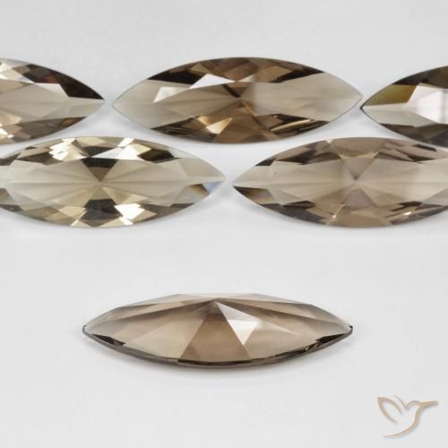 cuarzo ahumado Marrón medio natural de 6.14 ct, Marquesa, VVS