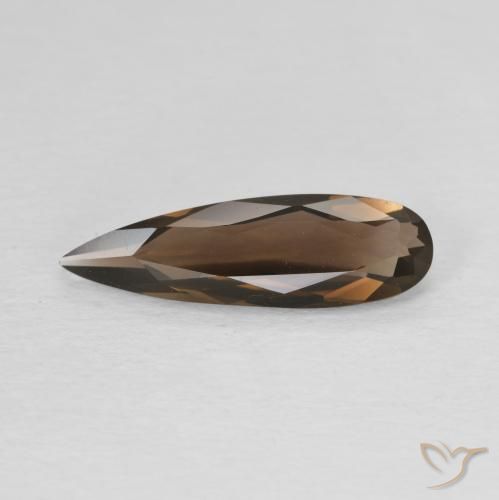 1.61ct Natural Marrón medio cuarzo ahumado, En forma de pera, VVS