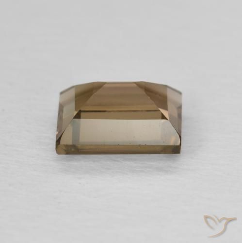 cuarzo ahumado Moca claro natural de 0.91 ct, Corte Baguette, VVS