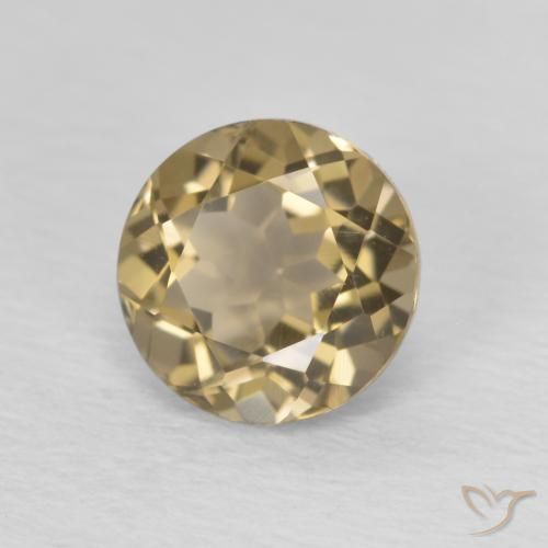 cuarzo ahumado Marrón sombra natural de 1.26 ct, Redondo, VVS
