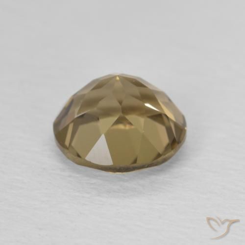 cuarzo ahumado Marrón sombra natural de 1.26 ct, Redondo, VVS