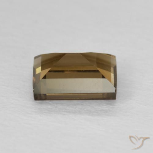 cuarzo ahumado Medium Dark-Brown natural de 0.85 ct, Corte Baguette, VVS