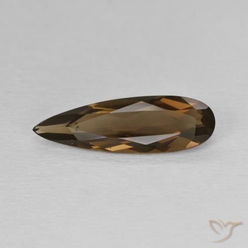 1.67ct Natural Marrón medio cuarzo ahumado, En forma de pera, VVS
