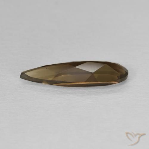 cuarzo ahumado Marrón medio natural de 1.67 ct, En forma de pera, VVS