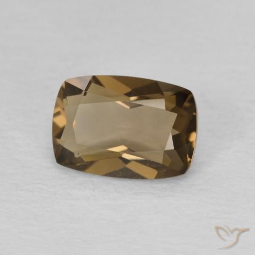 cuarzo ahumado Medium Dark-Brown natural de 0.81 ct, Forma Cojín, VVS