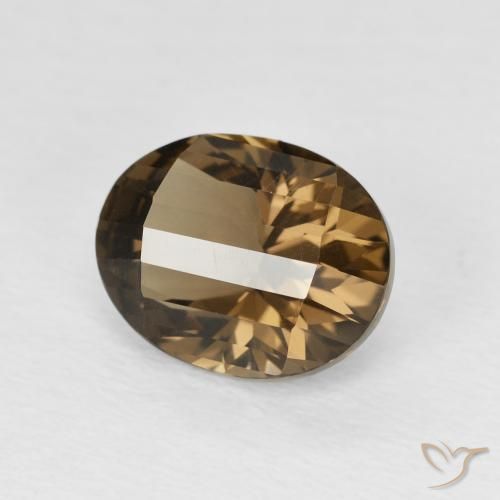 cuarzo ahumado Marrón jengibre natural de 2.58 ct, Ovalada, VVS-VS