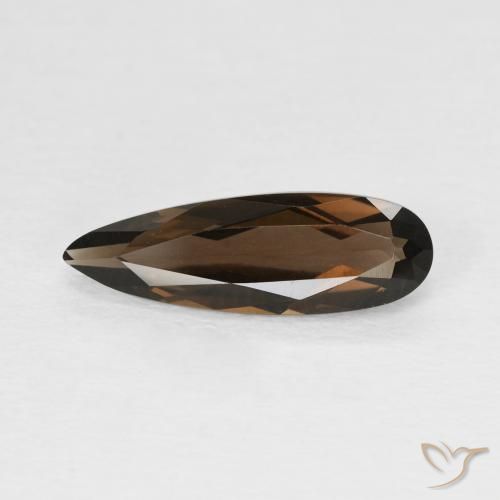 1.75ct Natural Marrón chocolate cuarzo ahumado, En forma de pera, VVS