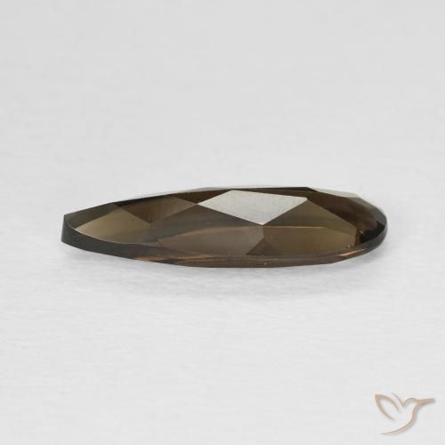 cuarzo ahumado Marrón chocolate natural de 1.75 ct, En forma de pera, VVS
