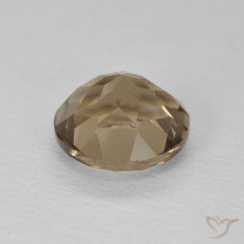 cuarzo ahumado Marrón madera natural de 1.21 ct, Redondo, VVS