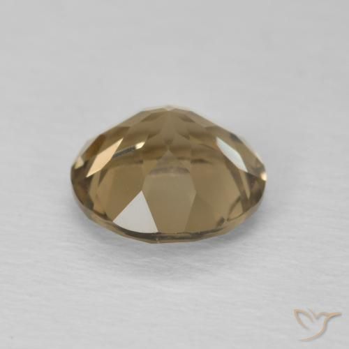 cuarzo ahumado Medium Light-Brown natural de 1.06 ct, Redondo, VVS
