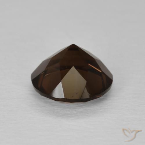 cuarzo ahumado Marrón oscuro natural de 1.09 ct, Redondo, VVS