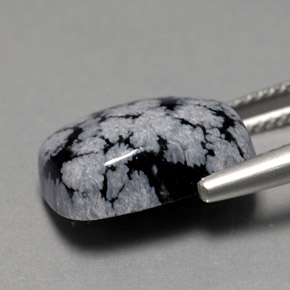 Obsidiana nevada multicolor natural de 7,03 ct, corte cojín, opaco
