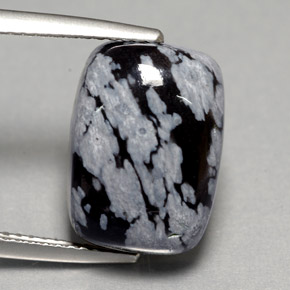 Obsidiana nevada multicolor natural de 7,06 ct, corte cojín, opaco