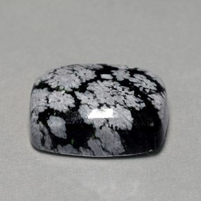 Obsidiana nevada multicolor natural de 6,92 ct, corte cojín, opaco