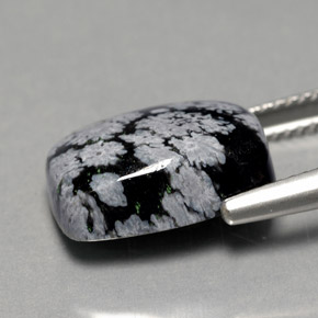 Obsidiana nevada multicolor natural de 6,92 ct, corte cojín, opaco