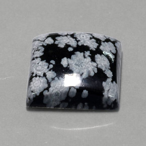 Obsidiana Copo de Nieve Copo de Nieve natural de 12.23 ct, Cuadrado, Opaco