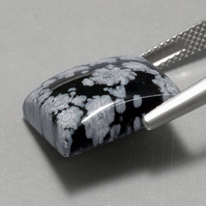 Obsidiana Copo de Nieve Copo de Nieve natural de 12.23 ct, Cuadrado, Opaco