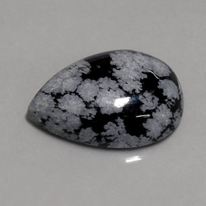 Obsidiana nevada multicolor natural de 8,15 ct, en forma de pera, opaco