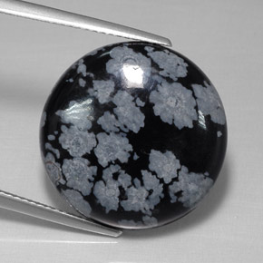 Obsidiana nevada multicolor natural de 15,77 ct, corte redondo, opaco