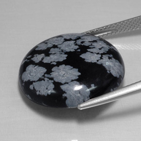 Obsidiana nevada multicolor natural de 15,77 ct, corte redondo, opaco