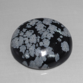 Obsidiana nevada multicolor natural de 16,38 ct, corte redondo, opaco