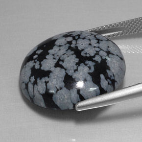 Obsidiana nevada multicolor natural de 16,38 ct, corte redondo, opaco