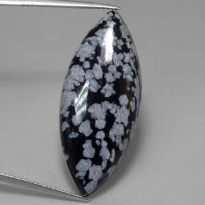 Obsidiana nevada multicolor natural de 21,50 ct, marquesa, opaco