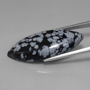 Obsidiana nevada multicolor natural de 21,50 ct, marquesa, opaco