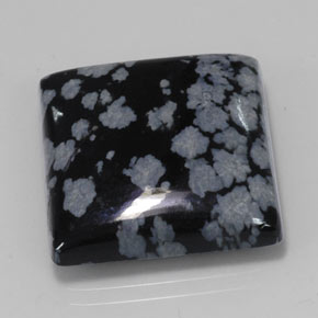 Obsidiana nevada multicolor natural de 20,43 ct, cuadrado, opaco
