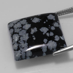 Obsidiana nevada multicolor natural de 20,43 ct, cuadrado, opaco