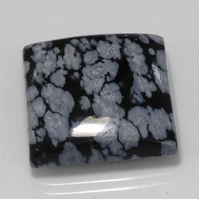 Obsidiana nevada multicolor natural de 22,48 ct, cuadrado, opaco