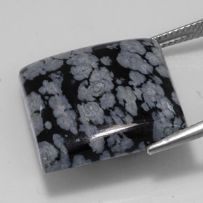 Obsidiana nevada multicolor natural de 22,48 ct, cuadrado, opaco