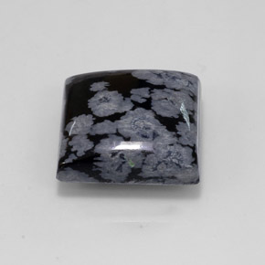 Obsidiana Copo de Nieve Copo de Nieve natural de 10.81 ct, Cuadrado, Opaco